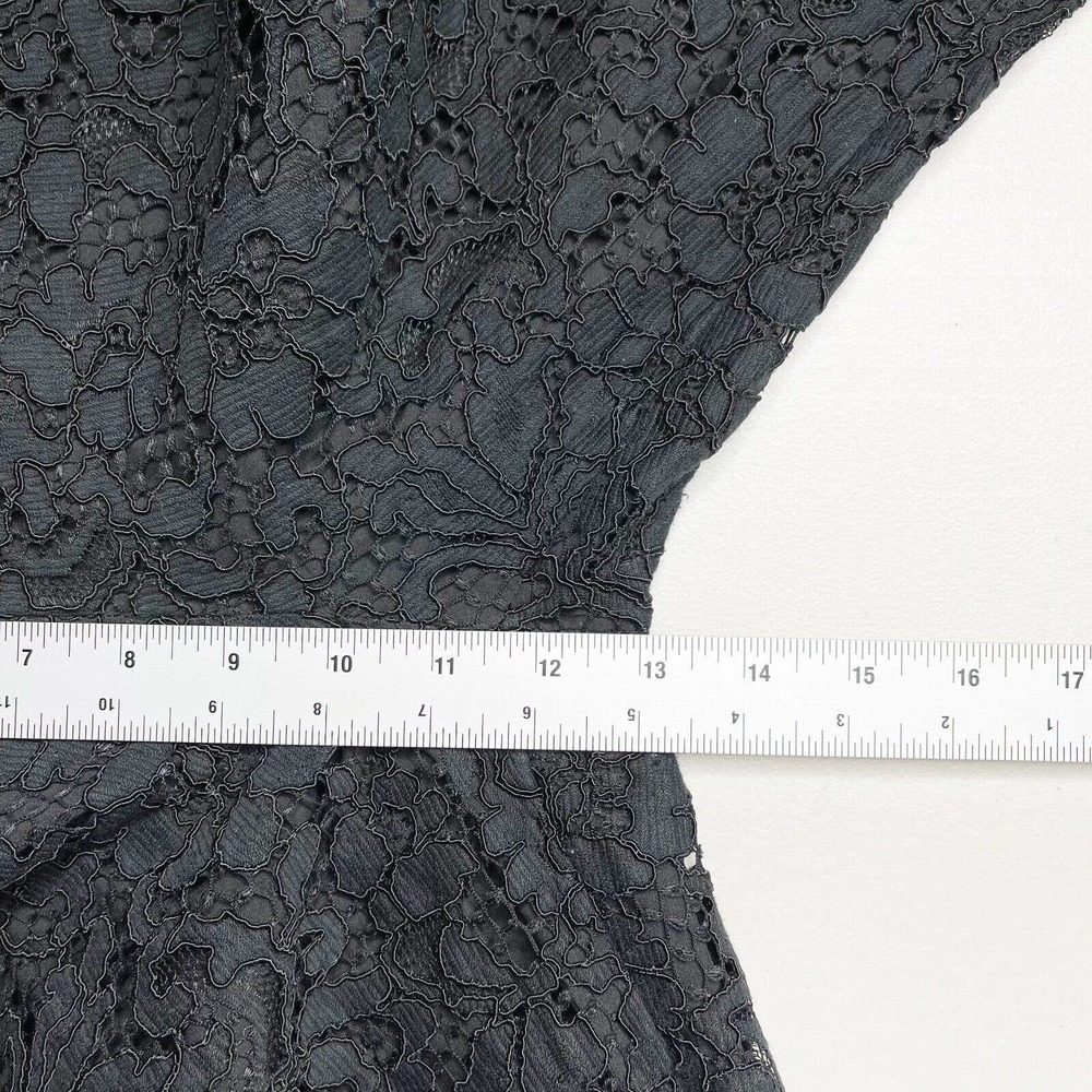 SB by Sachin & Babi Lace Wide-Leg‎ Pants Black Size 8 High Rise Side Zip Lined - Picture 8 of 10